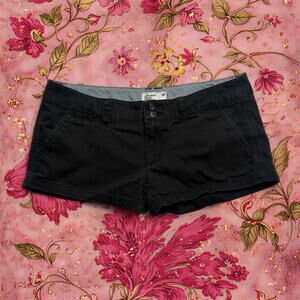 American Eagle Low Rise Micro 2000s Y2K Black Mini Shorts For Summer Size 2
